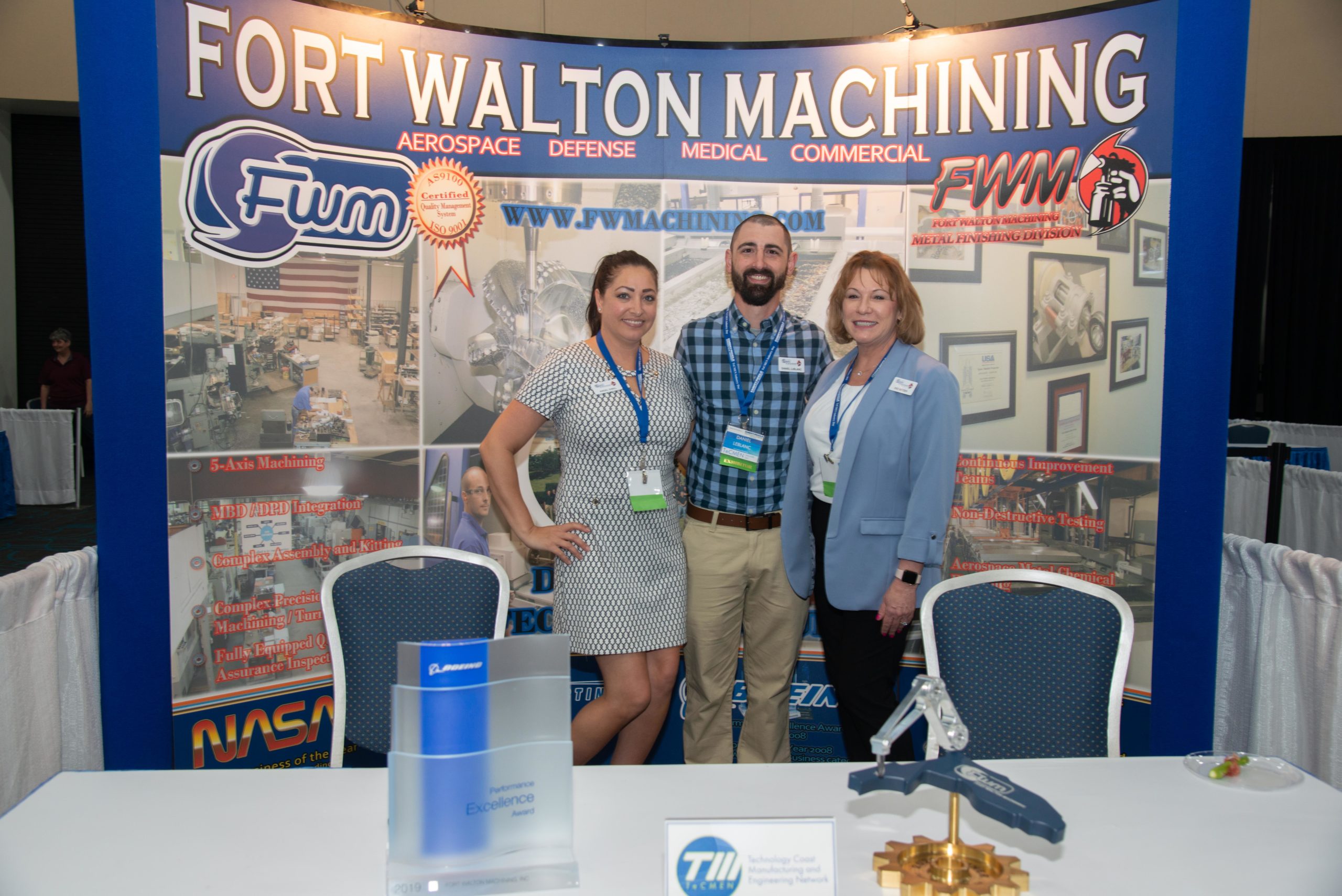 Ft Walton Machining Conference booth for FWM at TecMEN Industry Day