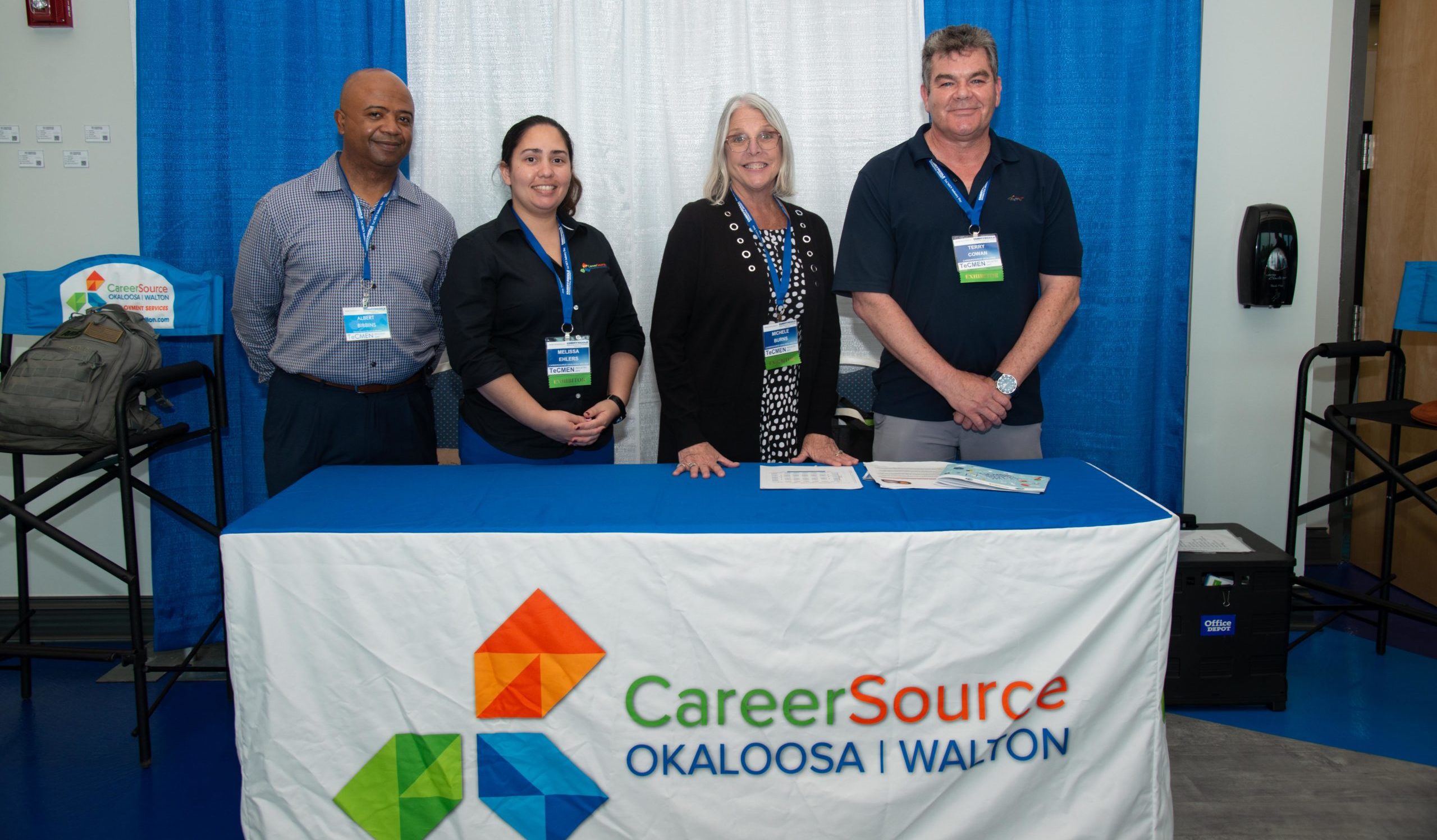 CareerSource Okaloosa-Walton booth at TeCMEN Industry Day