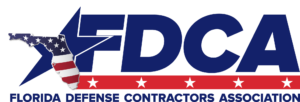Red, white, and blue star and text for the Florida Defense Contractor Association