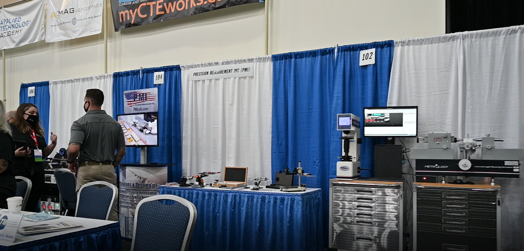 Exhibit booth for Precision Measurement Inc, PMI, at TeCMEN Industry Day