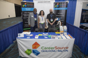 CareerSource Okaloosa-Walton booth at TeCMEN Industry Day